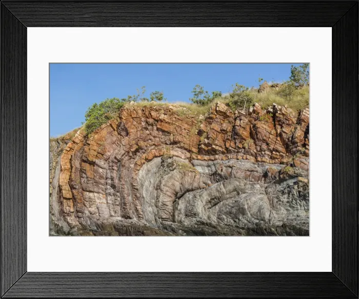 Framed Print : The 1. 7 billion year old Elgee sandstone cliffs in Yampi Sound, Kimberley, Western Australia, Australia, Pacific Framed Print : The 1. 7 billion year old Elgee sandstone cliffs in Yampi Sound, Kimberley, Western Australia, Australia, Pacific