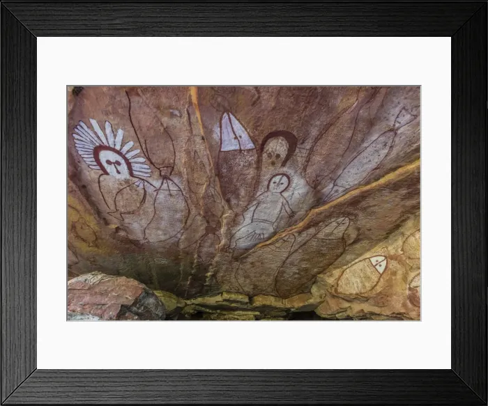 Framed Print : Aboriginal Wandjina cave artwork in sandstone caves at Raft Point, Kimberley, Western Australia, Australia, Pacific Framed Print : Aboriginal Wandjina cave artwork in sandstone caves at Raft Point, Kimberley, Western Australia, Australia, Pacific