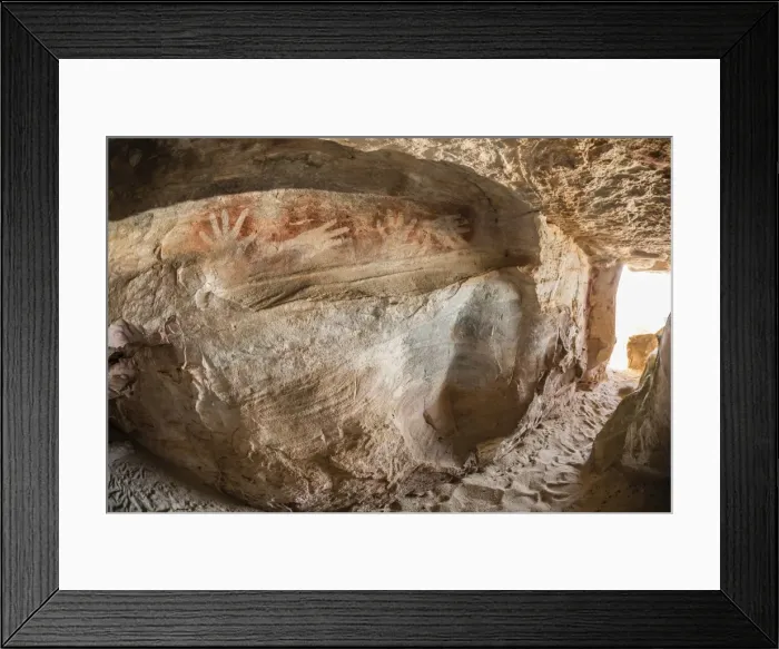 Framed Print : Aboriginal Wandjina cave artwork in sandstone caves at Bigge Island, Kimberley, Western Australia, Australia, Pacific Framed Print : Aboriginal Wandjina cave artwork in sandstone caves at Bigge Island, Kimberley, Western Australia, Australia, Pacific