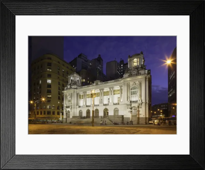 Framed Print : Town Hall (Camara Municipal), dusk, Cinelandia, Centro, Rio de Janeiro, Brazil, South America Framed Print : Town Hall (Camara Municipal), dusk, Cinelandia, Centro, Rio de Janeiro, Brazil, South America