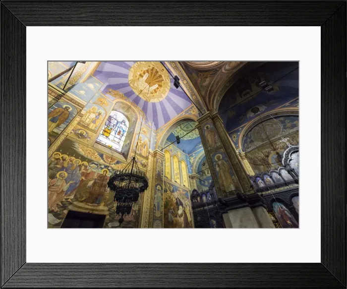 Framed Print : Interior murals and stained glass windows, Cathedral of the Assumption of the Virgin, Varna, Black Sea Coast, Bulgaria, Europe Framed Print : Interior murals and stained glass windows, Cathedral of the Assumption of the Virgin, Varna, Black Sea Coast, Bulgaria, Europe