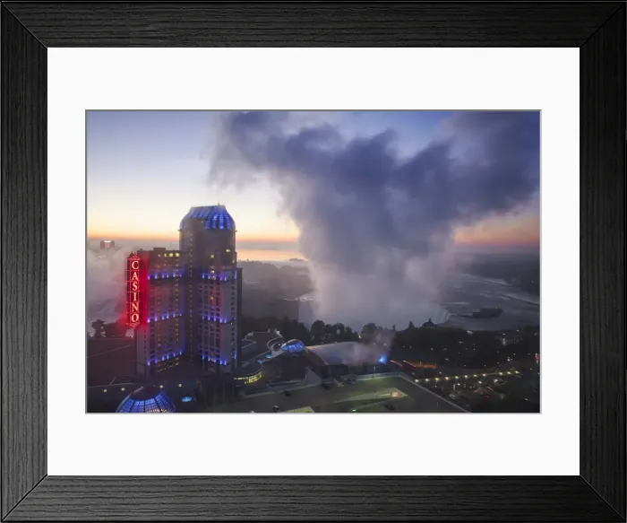 Framed Print : View of Fallsview Casino Resort and The American and Horseshoe Falls, Niagara Falls, Niagara, Ontario, Canada, North America Framed Print : View of Fallsview Casino Resort and The American and Horseshoe Falls, Niagara Falls, Niagara, Ontario, Canada, North America