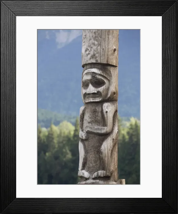 Framed Print : Totem Pole, Gitwangak, British Columbia, Canada, North America Framed Print : Totem Pole, Gitwangak, British Columbia, Canada, North America