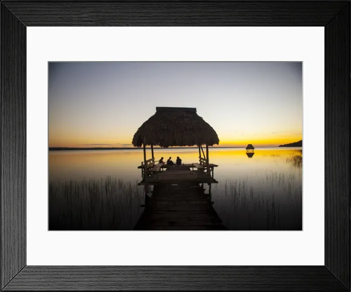 Framed Print : People relaxing at sunset, Lago Peten Itza, El Remate, Guatemala, Central America Framed Print : People relaxing at sunset, Lago Peten Itza, El Remate, Guatemala, Central America
