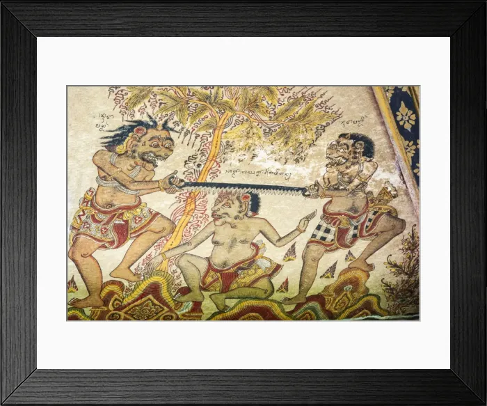 Framed Print : Traditional Kamasan paintings, Kertha Gosa pavilion (former Hall of Justice) in Puri Semarapura Palace, Klungkung, Bali, Indonesia, Southeast Asia, Asia Framed Print : Traditional Kamasan paintings, Kertha Gosa pavilion (former Hall of Justice) in Puri Semarapura Palace, Klungkung, Bali, Indonesia, Southeast Asia, Asia