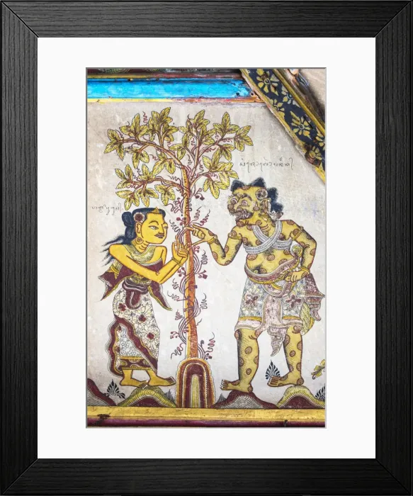 Framed Print : Traditional Kamasan paintings, Kertha Gosa pavilion (former Hall of Justice) in Puri Semarapura Palace, Klungkung, Bali, Indonesia, Southeast Asia, Asia Framed Print : Traditional Kamasan paintings, Kertha Gosa pavilion (former Hall of Justice) in Puri Semarapura Palace, Klungkung, Bali, Indonesia, Southeast Asia, Asia