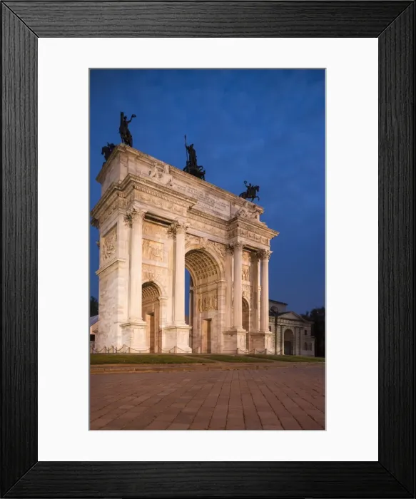 Framed Print : Arch of Peace at night, Piazza Sempione, Milan, Lombardy, Italy, Europe Framed Print : Arch of Peace at night, Piazza Sempione, Milan, Lombardy, Italy, Europe