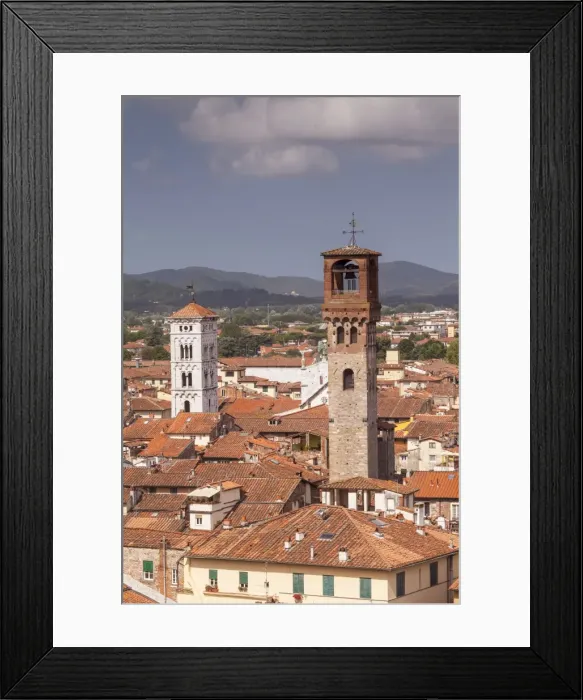 Framed Print : The rooftops of the historic centre of Lucca, Tuscany, Italy, Europe Framed Print : The rooftops of the historic centre of Lucca, Tuscany, Italy, Europe