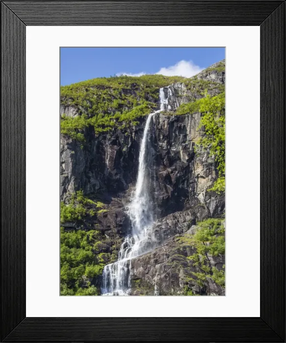 Framed Print : Ice melt waterfall on the Olden River as it flows along Briksdalen, Olden, Nordfjord, Norway, Scandinavia, Europe Framed Print : Ice melt waterfall on the Olden River as it flows along Briksdalen, Olden, Nordfjord, Norway, Scandinavia, Europe