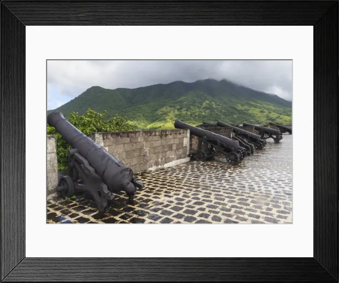 Framed Print : Cannons and green hills, Brimstone Hill Fortress, UNESCO World Heritage Site, St. Kitts, St. Kitts and Nevis, West Indies, Caribbean, Central America Framed Print : Cannons and green hills, Brimstone Hill Fortress, UNESCO World Heritage Site, St. Kitts, St. Kitts and Nevis, West Indies, Caribbean, Central America