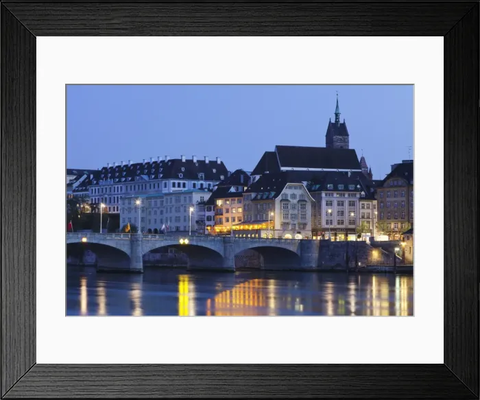 Framed Print : Mittlere Rheinbrucke Bridge and Martinskirche Church, Grossbasel, Basel, Canton Basel Stadt, Switzerland, Europe Framed Print : Mittlere Rheinbrucke Bridge and Martinskirche Church, Grossbasel, Basel, Canton Basel Stadt, Switzerland, Europe