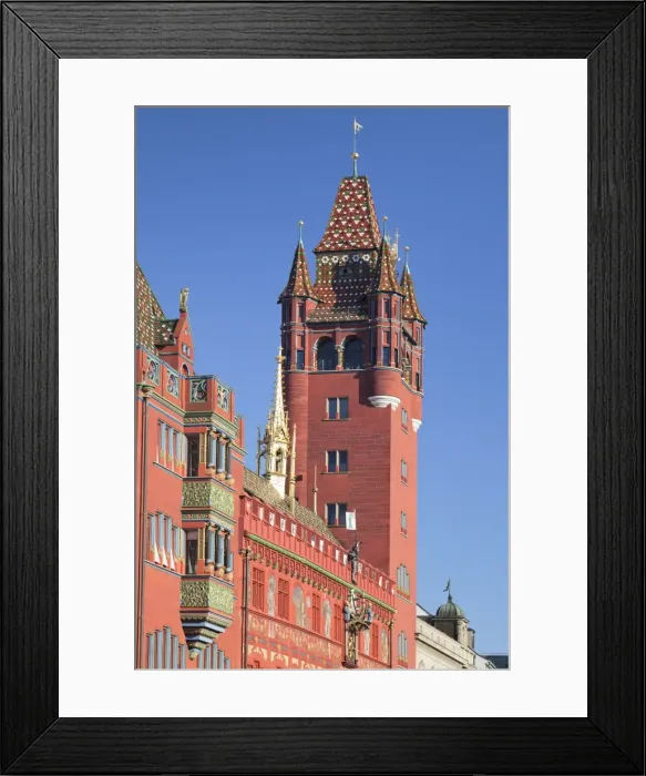Framed Print : Town Hall at Ratausplatz Square, Basel, Canton Basel Stadt, Switzerland, Europe Framed Print : Town Hall at Ratausplatz Square, Basel, Canton Basel Stadt, Switzerland, Europe