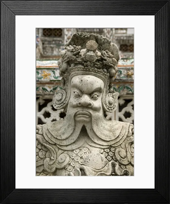 Framed Print : Detail of statue at Wat Arun (Temple of the Dawn), Bangkok, Thailand, Southeast Asia, Asia