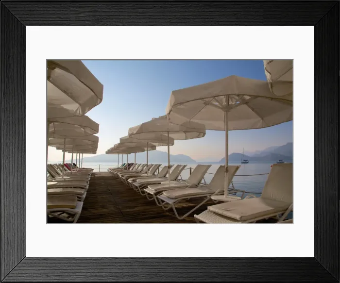 Framed Print : Sunbeds and sunshades, Marmaris, Anatolia, Turkey, Asia Minor, Eurasia Framed Print : Sunbeds and sunshades, Marmaris, Anatolia, Turkey, Asia Minor, Eurasia