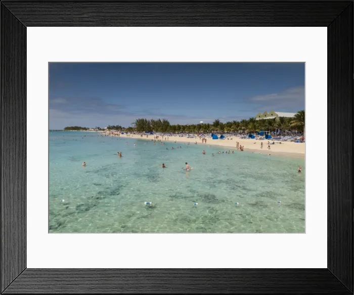 Framed Print : Busy beach and seashore with paddlers and snorkelers, cruise terminal, Grand Turk, Turks and Caicos, West Indies, Caribbean, Central America Framed Print : Busy beach and seashore with paddlers and snorkelers, cruise terminal, Grand Turk, Turks and Caicos, West Indies, Caribbean, Central America