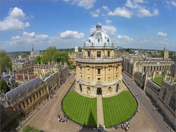 Radcliffe Camera and All Souls College from University Church of St. Mary the Virgin, Oxford, Oxfordshire, England, United Kingdom, Europe