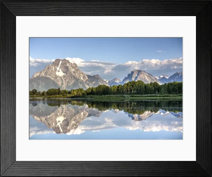 Framed Print : Water reflection of Mount Moran, taken from Oxbow Bend Turnout, Grand Teton National Park, Wyoming, United States of America, North America Framed Print : Water reflection of Mount Moran, taken from Oxbow Bend Turnout, Grand Teton National Park, Wyoming, United States of America, North America