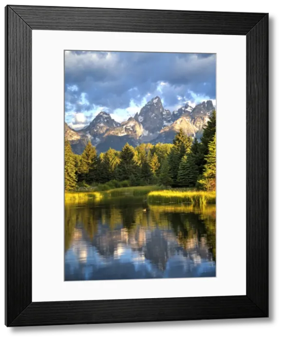 Framed Print : Water reflection of the Teton Range, taken from the end Schwabacher Road, Grand Teton National Park, Wyoming, United States of America, North America Framed Print : Water reflection of the Teton Range, taken from the end Schwabacher Road, Grand Teton National Park, Wyoming, United States of America, North America