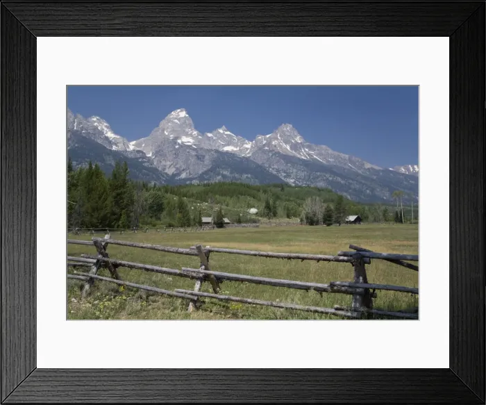 Framed Print : Ranch and Teton Range, Grand Teton National Park, Wyoming, United States of America, North America Framed Print : Ranch and Teton Range, Grand Teton National Park, Wyoming, United States of America, North America