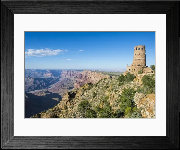 Framed Print : Desert view stone tower on top of the south rim of the Grand Canyon, UNESCO World Heritage Site, Arizona, United States of America, North America Framed Print : Desert view stone tower on top of the south rim of the Grand Canyon, UNESCO World Heritage Site, Arizona, United States of America, North America