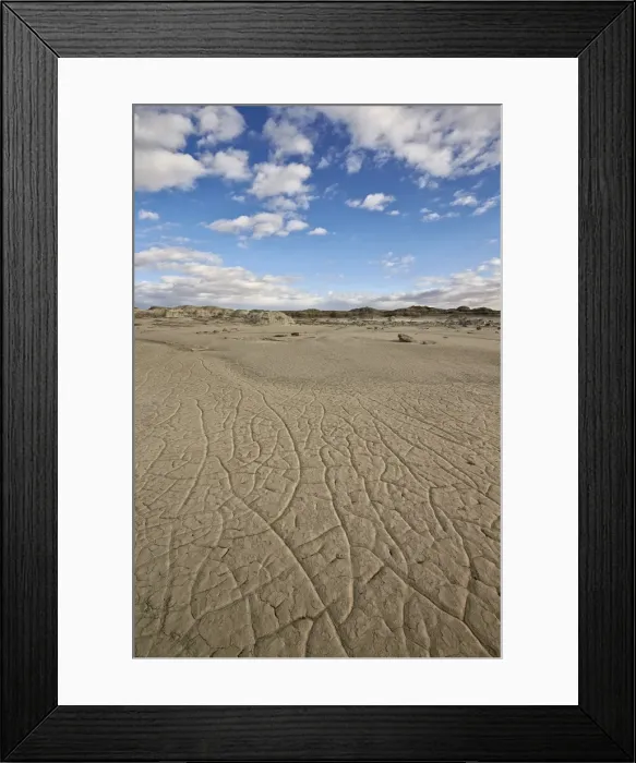 Framed Print : Cracked ground, Bisti Wilderness, New Mexico, United States of America, North America Framed Print : Cracked ground, Bisti Wilderness, New Mexico, United States of America, North America