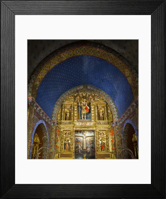 Framed Print : Interior of Parish church of Sant Cristofor, Beget, Catalonia, Spain, Europe Framed Print : Interior of Parish church of Sant Cristofor, Beget, Catalonia, Spain, Europe