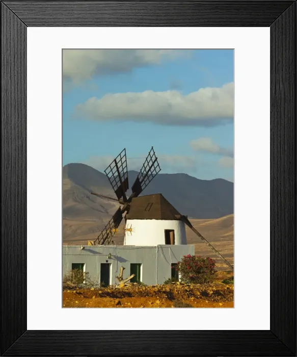 Framed Print : Windmill in the central valley and the 625m high Churillos mountain beyond, Llanos de la Concepcion, Fuerteventura, Canary Islands, Spain, Europe Framed Print : Windmill in the central valley and the 625m high Churillos mountain beyond, Llanos de la Concepcion, Fuerteventura, Canary Islands, Spain, Europe