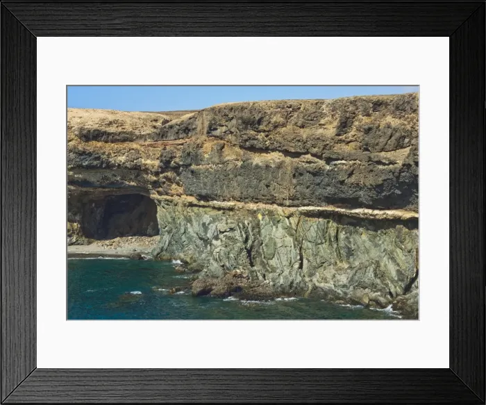 Framed Print : Unconformity of older Jurassic sediments and Pliocene limestone plus later lava on top at Caleta Negra, Ajuy, Fuerteventura, Spain, Atlantic, Europe Framed Print : Unconformity of older Jurassic sediments and Pliocene limestone plus later lava on top at Caleta Negra, Ajuy, Fuerteventura, Spain, Atlantic, Europe