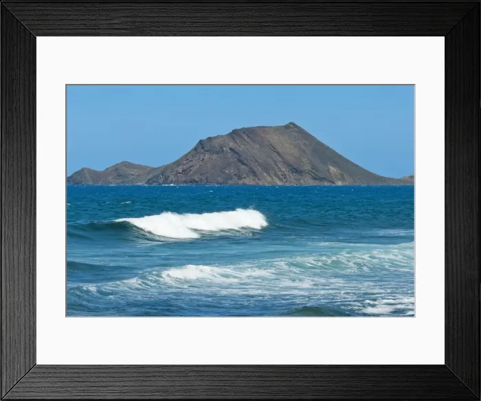 Framed Print : Lobos Island, a nature reserve and La Caldera volcano, just north of this resort, Corralejo, Fuerteventura, Canary Islands, Spain, Atlantic, Europe Framed Print : Lobos Island, a nature reserve and La Caldera volcano, just north of this resort, Corralejo, Fuerteventura, Canary Islands, Spain, Atlantic, Europe