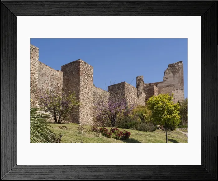 Framed Print : Alcazaba walls, Malaga, Andalucia, Spain, Europe Framed Print : Alcazaba walls, Malaga, Andalucia, Spain, Europe