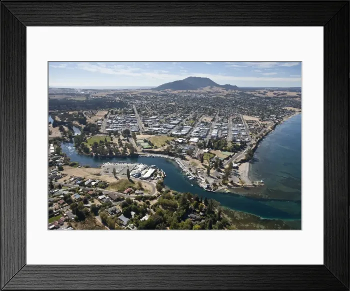 Framed Print : Aerial of Taupo Town and Mount Tauhara, Waikato River and Lake Taupo, North Island, New Zealand, Pacific Framed Print : Aerial of Taupo Town and Mount Tauhara, Waikato River and Lake Taupo, North Island, New Zealand, Pacific