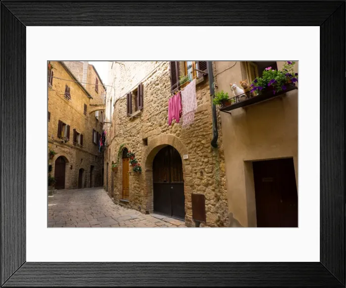 Framed Print : Street in old town, Volterra, Tuscany, Italy, Europe Framed Print : Street in old town, Volterra, Tuscany, Italy, Europe