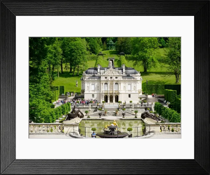 Framed Print : Palace of Linderhof, royal villa of King Ludwig the Second, Bavaria, Germany, Europe