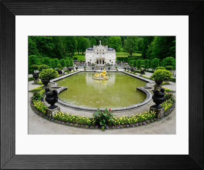 Framed Print : Palace of Linderhof, royal villa of King Ludwig the Second, Bavaria, Germany, Europe Framed Print : Palace of Linderhof, royal villa of King Ludwig the Second, Bavaria, Germany, Europe