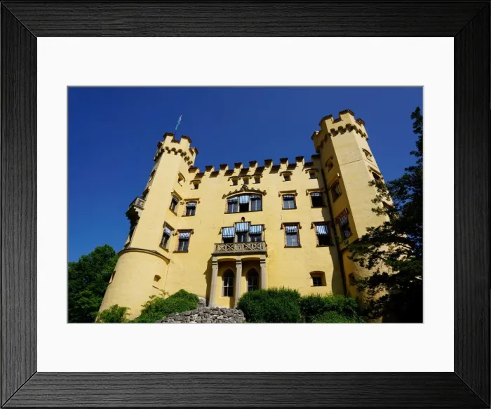 Framed Print : Schloss Hohenschwangau, the former palace of Ludwig the Second, at Hohenschwangau village, near Fussen, Bavaria, Germany, Europe Framed Print : Schloss Hohenschwangau, the former palace of Ludwig the Second, at Hohenschwangau village, near Fussen, Bavaria, Germany, Europe