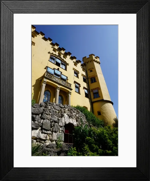Framed Print : Schloss Hohenschwangau, the former palace of Ludwig the Second, at Hohenschwangau village, near Fussen, Bavaria, Germany, Europe Framed Print : Schloss Hohenschwangau, the former palace of Ludwig the Second, at Hohenschwangau village, near Fussen, Bavaria, Germany, Europe