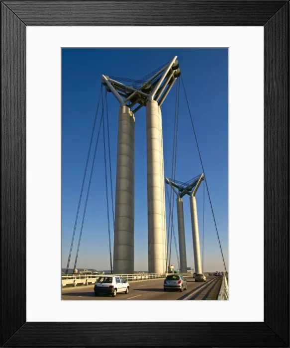 Framed Print : Flaubert Bridge with cars, Rouen Commerce Harbour, River Seine, Rouen, Upper Normandy, France, Europe Framed Print : Flaubert Bridge with cars, Rouen Commerce Harbour, River Seine, Rouen, Upper Normandy, France, Europe