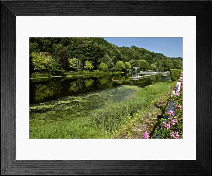 Framed Print : River Blavet and locks at Saint Nicolas des Eaux, canal from Nantes to Brest, Morbihan, Brittany, France, Europe Framed Print : River Blavet and locks at Saint Nicolas des Eaux, canal from Nantes to Brest, Morbihan, Brittany, France, Europe