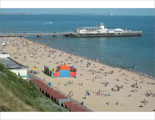 The beach and pier at Bournemouth, Dorset, England, United Kingdom, Europe