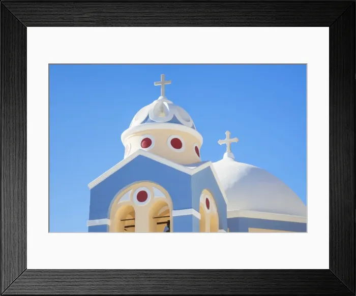 Framed Print : Greek Church of Saint Stylianos, Fira to Firostefani path, Santorini (Thira), Cyclades Islands, Greek Islands, Greece, Europe Framed Print : Greek Church of Saint Stylianos, Fira to Firostefani path, Santorini (Thira), Cyclades Islands, Greek Islands, Greece, Europe