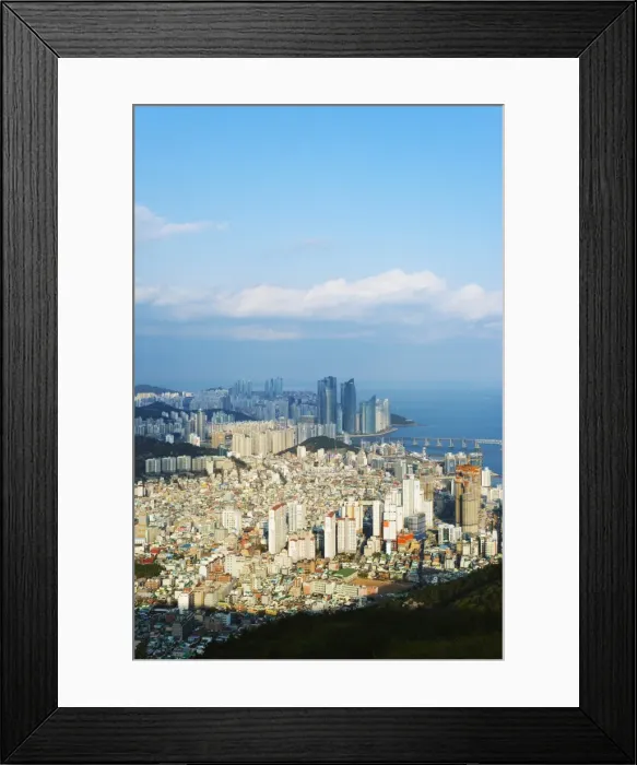 Framed Print : City skyline, Busan, South Korea, Asia Framed Print : City skyline, Busan, South Korea, Asia