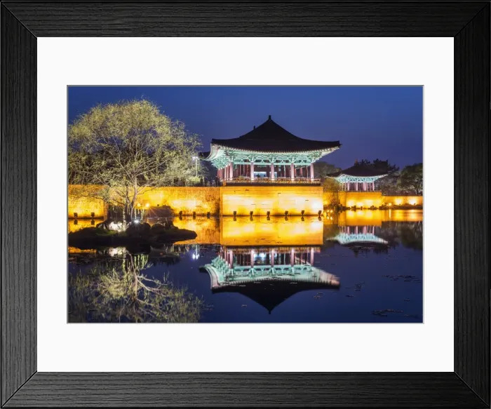 Framed Print : Anapji pond, Imhaejeon site, UNESCO World Heritage Site, Geongju, Gyeongsangbuk-do, South Korea, Asia Framed Print : Anapji pond, Imhaejeon site, UNESCO World Heritage Site, Geongju, Gyeongsangbuk-do, South Korea, Asia