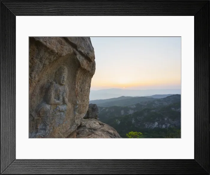 Framed Print : Rock carved Buddha image, UNESCO World Heritage Site, Mount Namsan National Park, Gyeongju, Gyeongsangbuk-do, South Korea, Asia Framed Print : Rock carved Buddha image, UNESCO World Heritage Site, Mount Namsan National Park, Gyeongju, Gyeongsangbuk-do, South Korea, Asia