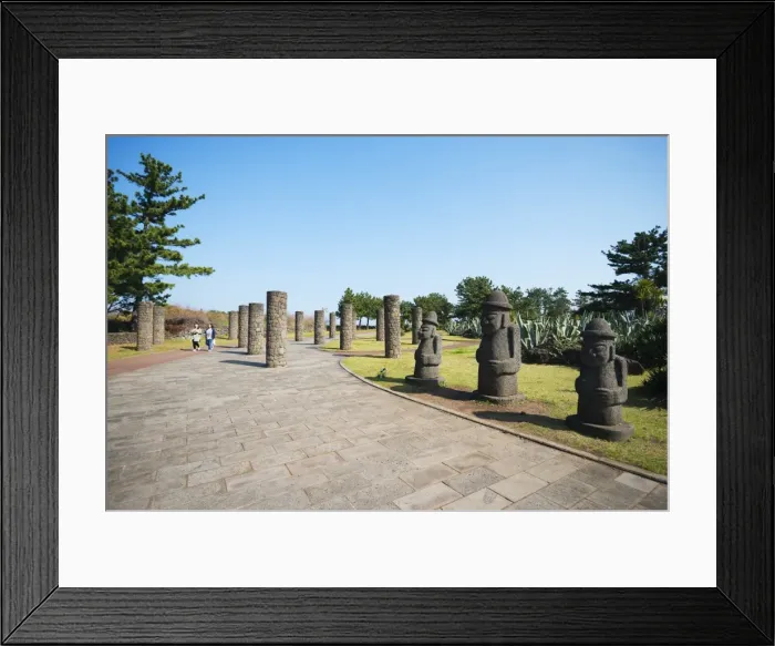 Framed Print : Dol hareubang (harubang) protection and fertility statues, Seogwipo City, Jeju Island, South Korea, Asia Framed Print : Dol hareubang (harubang) protection and fertility statues, Seogwipo City, Jeju Island, South Korea, Asia