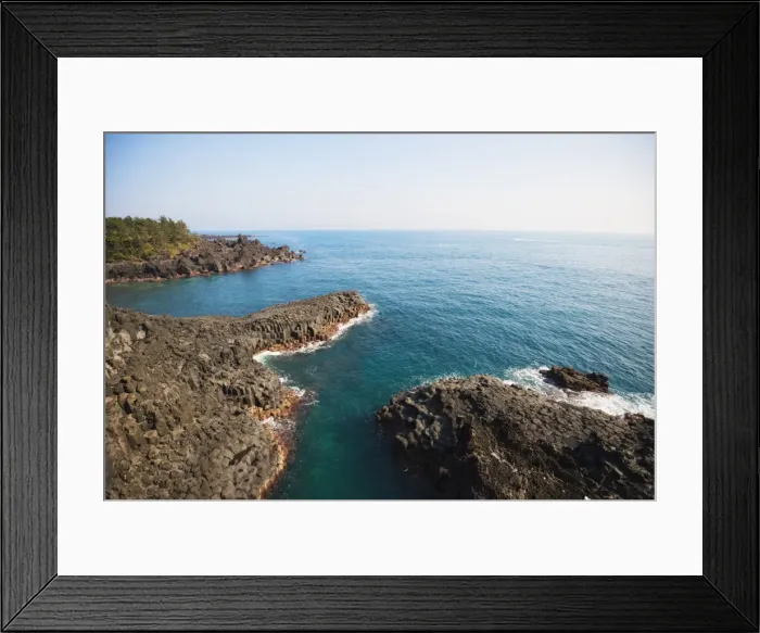 Framed Print : Jungman Daepo columnar jointed lava formation, Seogwipo, Jeju Island, UNESCO World Heritage Site, South Korea, Asia Framed Print : Jungman Daepo columnar jointed lava formation, Seogwipo, Jeju Island, UNESCO World Heritage Site, South Korea, Asia