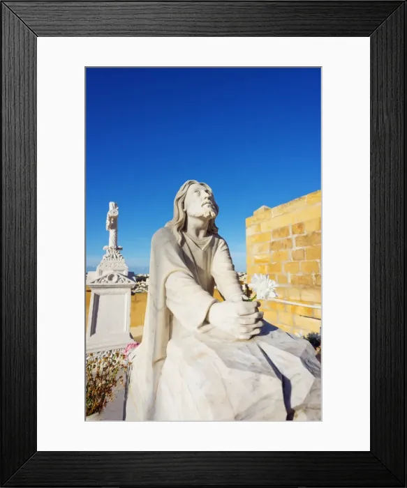 Framed Print : Cemetery head stone statue, Victoria (Rabat), Gozo Island, Malta, Mediterranean, Europe Framed Print : Cemetery head stone statue, Victoria (Rabat), Gozo Island, Malta, Mediterranean, Europe