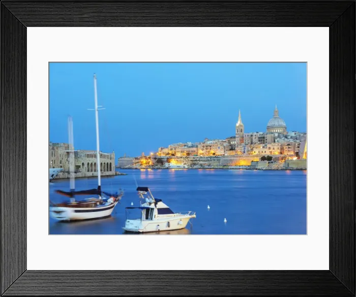 Framed Print : St. Pauls Anglican Cathedral and Carmelite Church, Valletta, Malta, Mediterranean, Europe