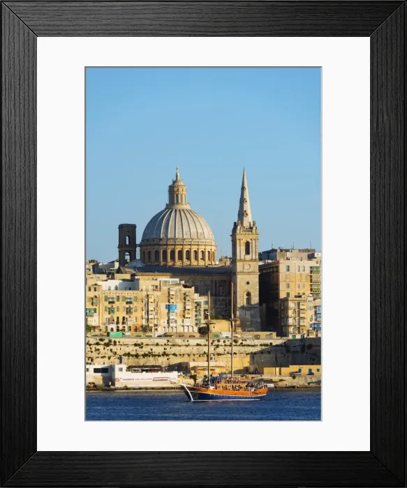 Framed Print : St. Pauls Anglican Cathedral and Carmelite Church, Valletta, Malta, Mediterranean, Europe Framed Print : St. Pauls Anglican Cathedral and Carmelite Church, Valletta, Malta, Mediterranean, Europe