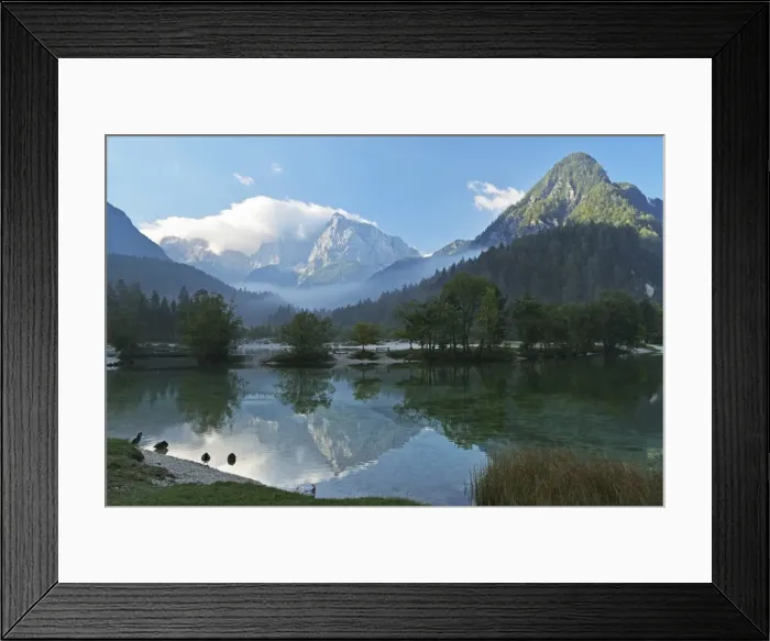 Framed Print : Lake Jasna and Julian Alps, Kranjska Gora, Slovenia, Europe Framed Print : Lake Jasna and Julian Alps, Kranjska Gora, Slovenia, Europe