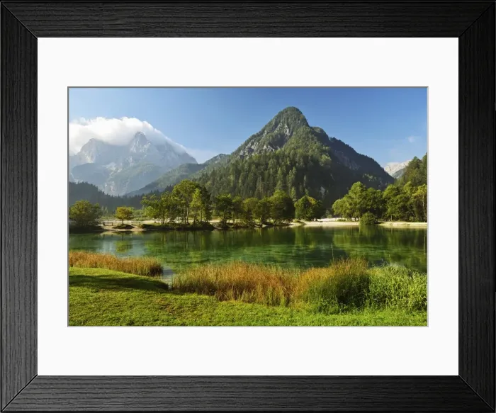 Framed Print : Lake Jasna and Julian Alps, Kranjska Gora, Slovenia, Europe Framed Print : Lake Jasna and Julian Alps, Kranjska Gora, Slovenia, Europe